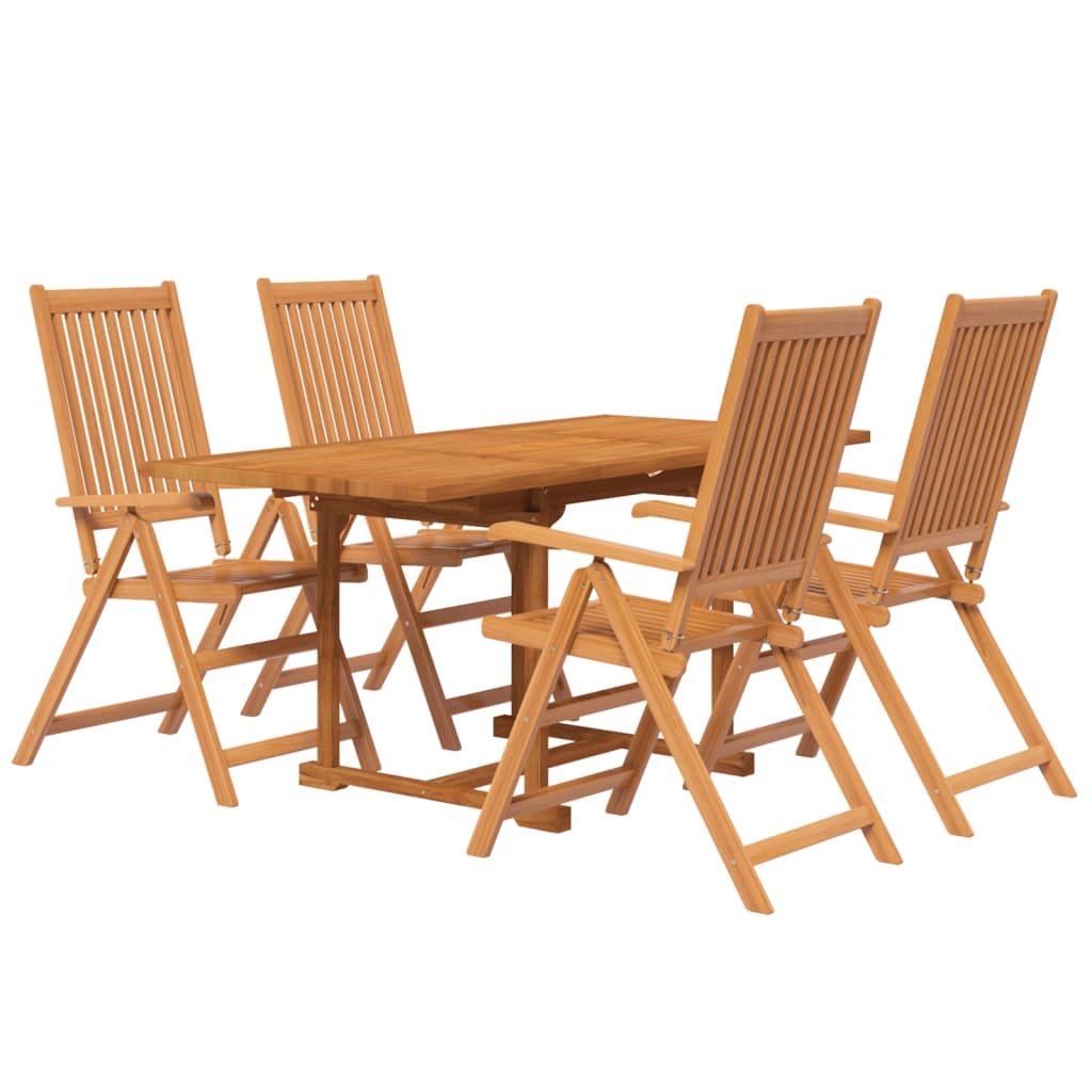 5-delige Tuinset massief acaciahout 120-170 cm is nu te koop bij PeponiXL, paradijselijk wonen!