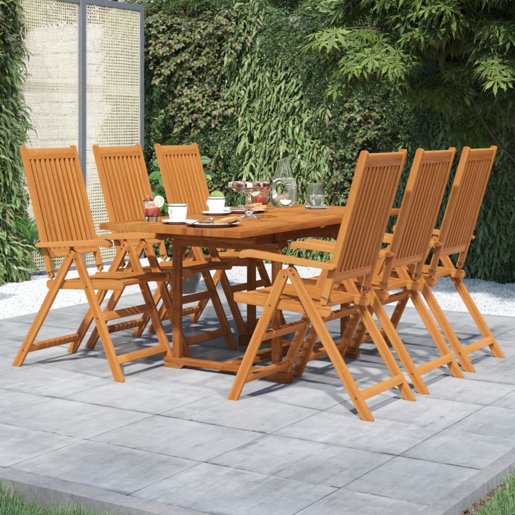 7-delige Tuinset massief acaciahout 120-170 cm is nu te koop bij PeponiXL, paradijselijk wonen!