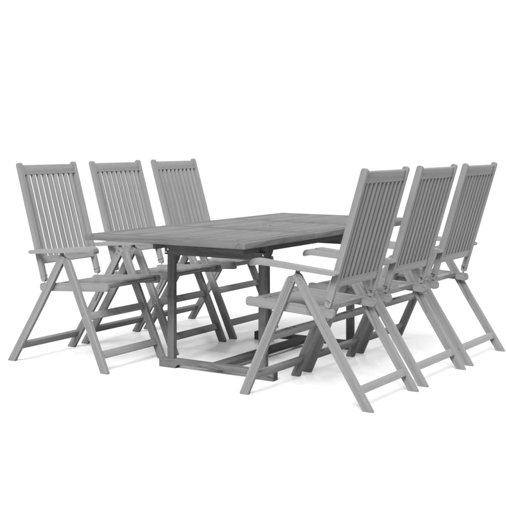 7-delige Tuinset massief acaciahout is nu te koop bij PeponiXL, paradijselijk wonen!
