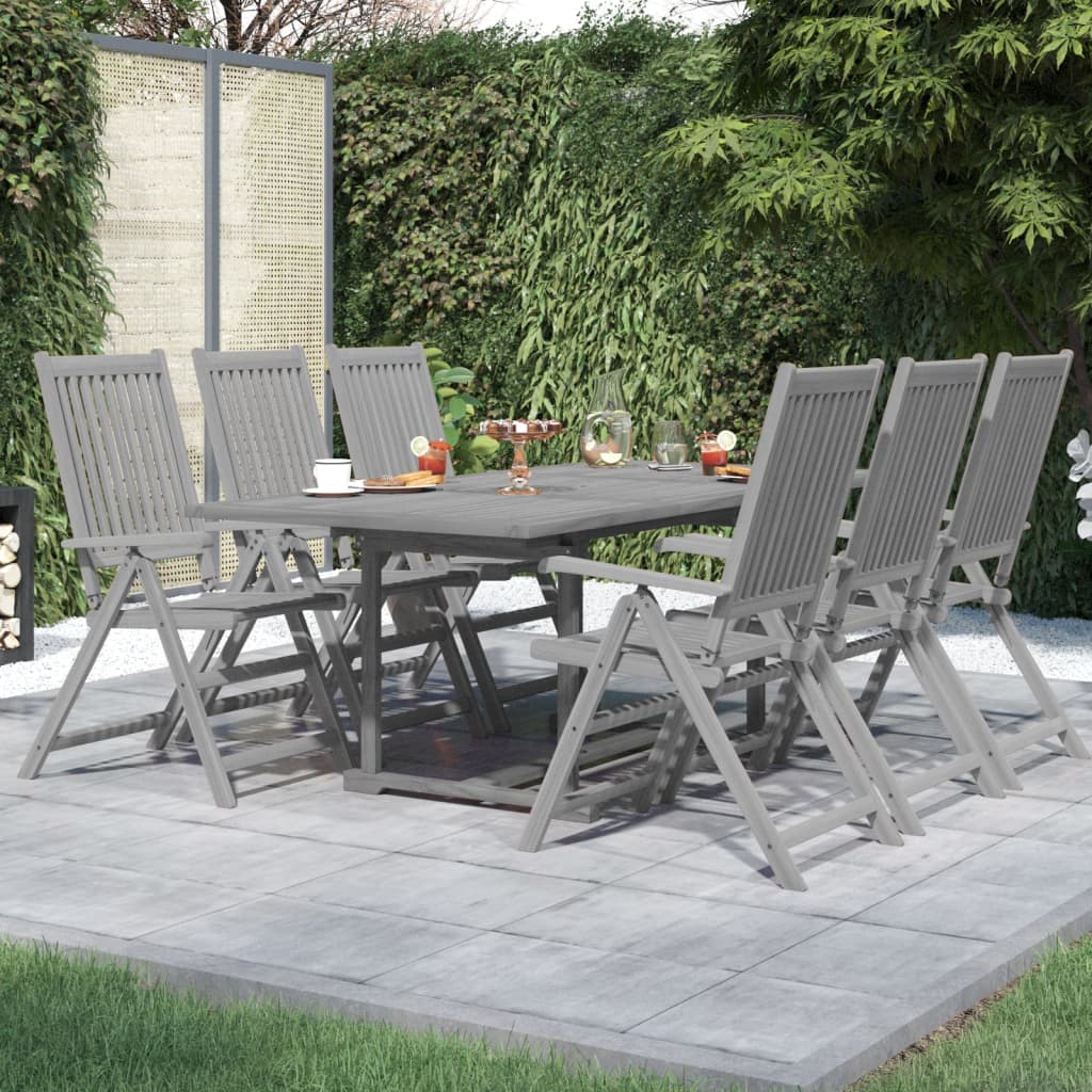 7-delige Tuinset massief acaciahout is nu te koop bij PeponiXL, paradijselijk wonen!