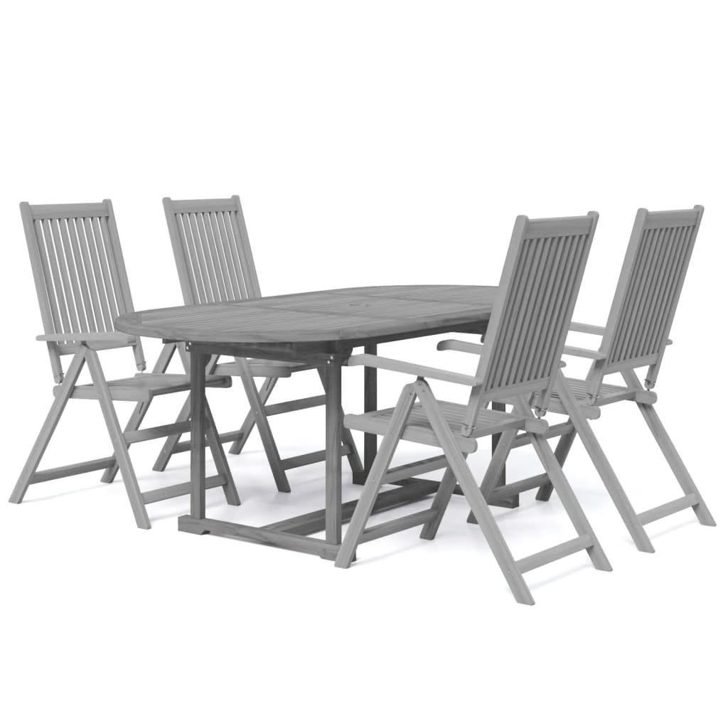 5-delige Tuinset massief acaciahout is nu te koop bij PeponiXL, paradijselijk wonen!
