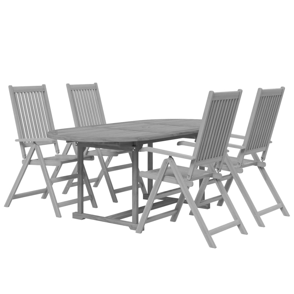 5-delige Tuinset massief acaciahout is nu te koop bij PeponiXL, paradijselijk wonen!