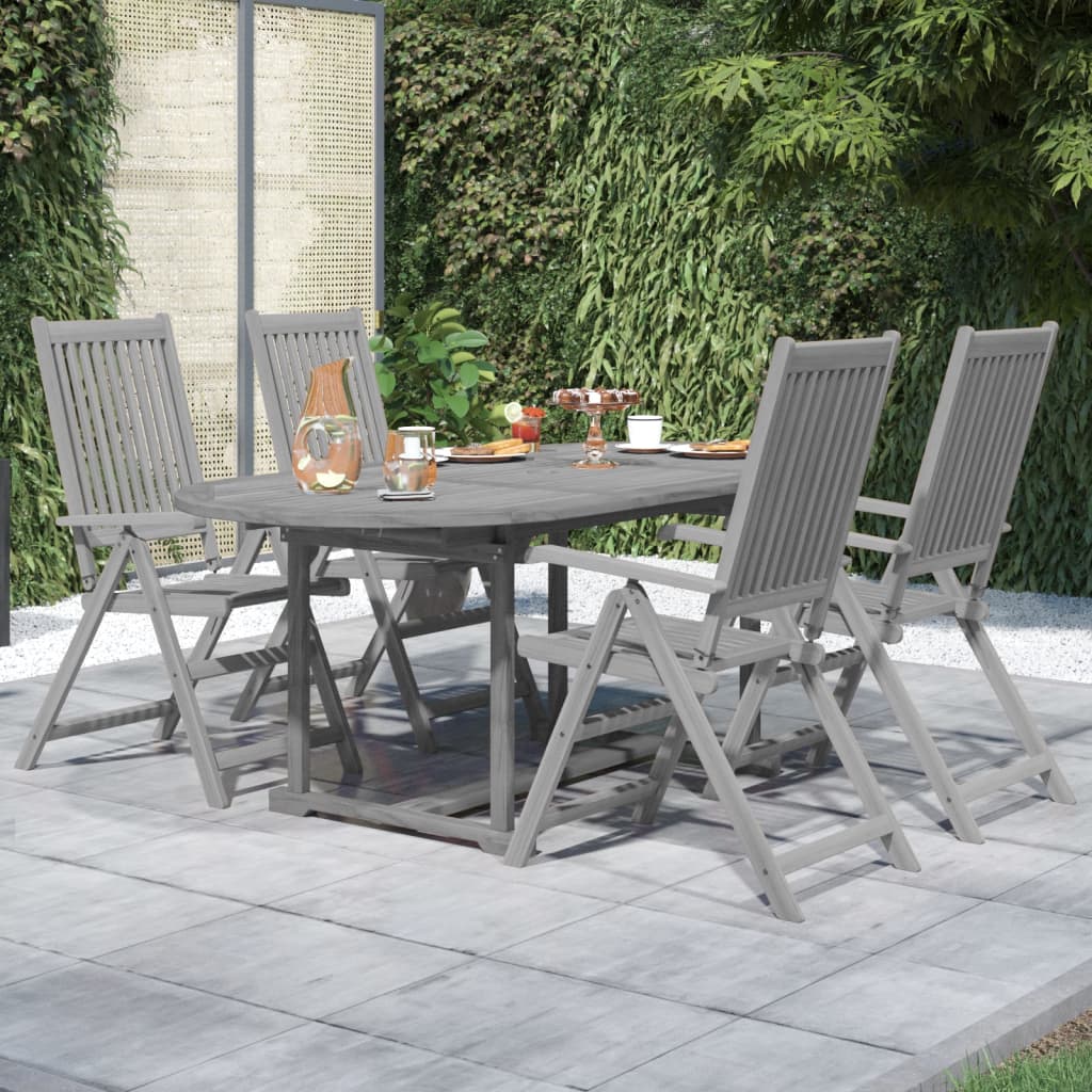 5-delige Tuinset massief acaciahout is nu te koop bij PeponiXL, paradijselijk wonen!