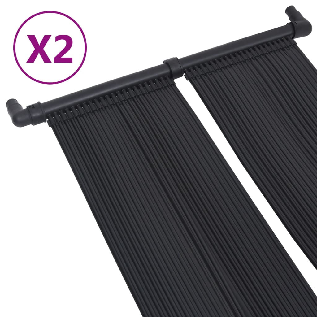 Solarverwarmingspanelen voor zwembad 2 st 80x310 cm is nu te koop bij PeponiXL, paradijselijk wonen!