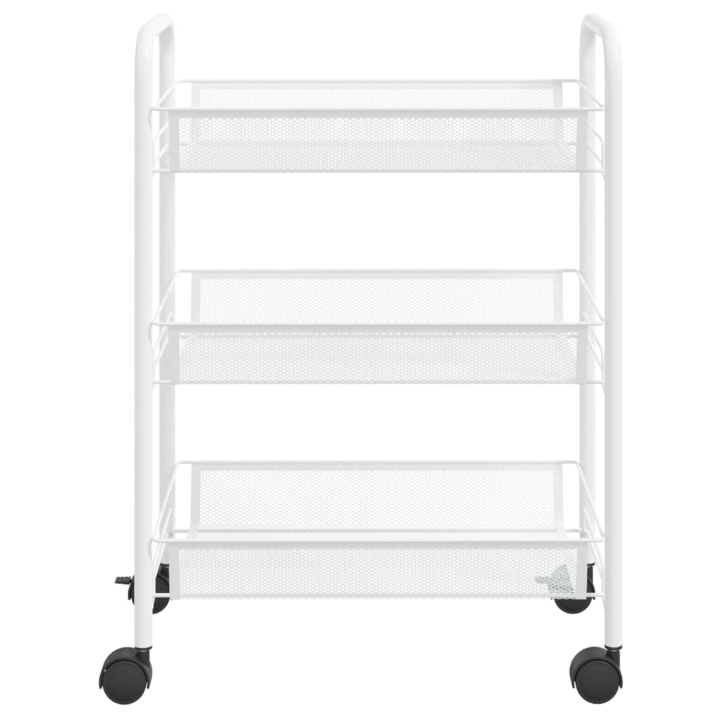 Keukentrolley 3-laags 46x26x54 cm ijzer wit is nu te koop bij PeponiXL, paradijselijk wonen!