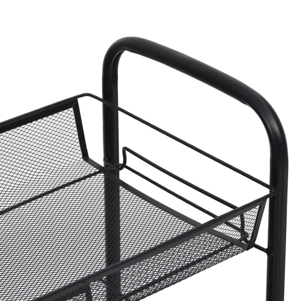 Keukentrolley 5-laags 46x26x105 cm ijzer zwart is nu te koop bij PeponiXL, paradijselijk wonen!