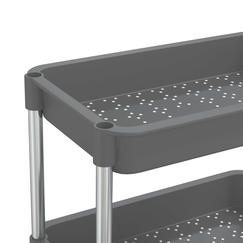 Keukentrolley 5-laags 42x29x128 cm ijzer en ABS grijs is nu te koop bij PeponiXL, paradijselijk wonen!