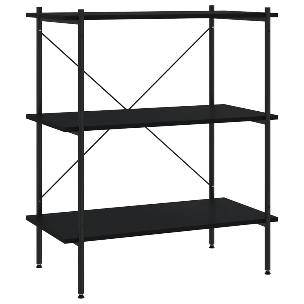 Opbergrek 3-laags 80x40x92 cm zwart is nu te koop bij PeponiXL, paradijselijk wonen!