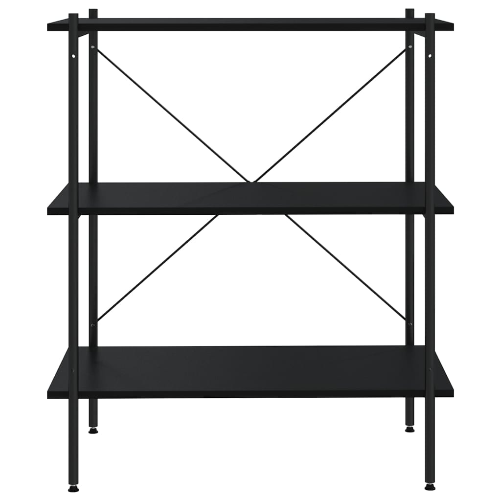 Opbergrek 3-laags 80x40x92 cm zwart is nu te koop bij PeponiXL, paradijselijk wonen!