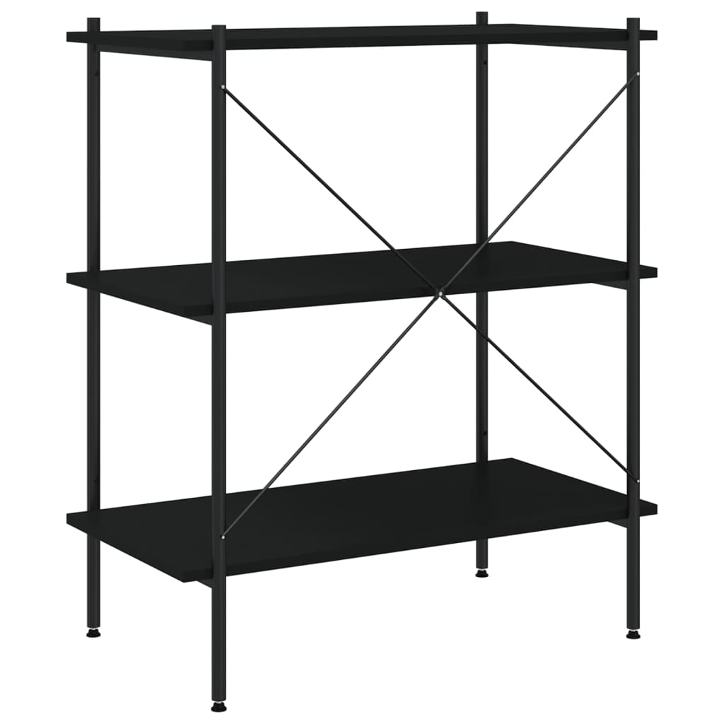 Opbergrek 3-laags 80x40x92 cm zwart is nu te koop bij PeponiXL, paradijselijk wonen!
