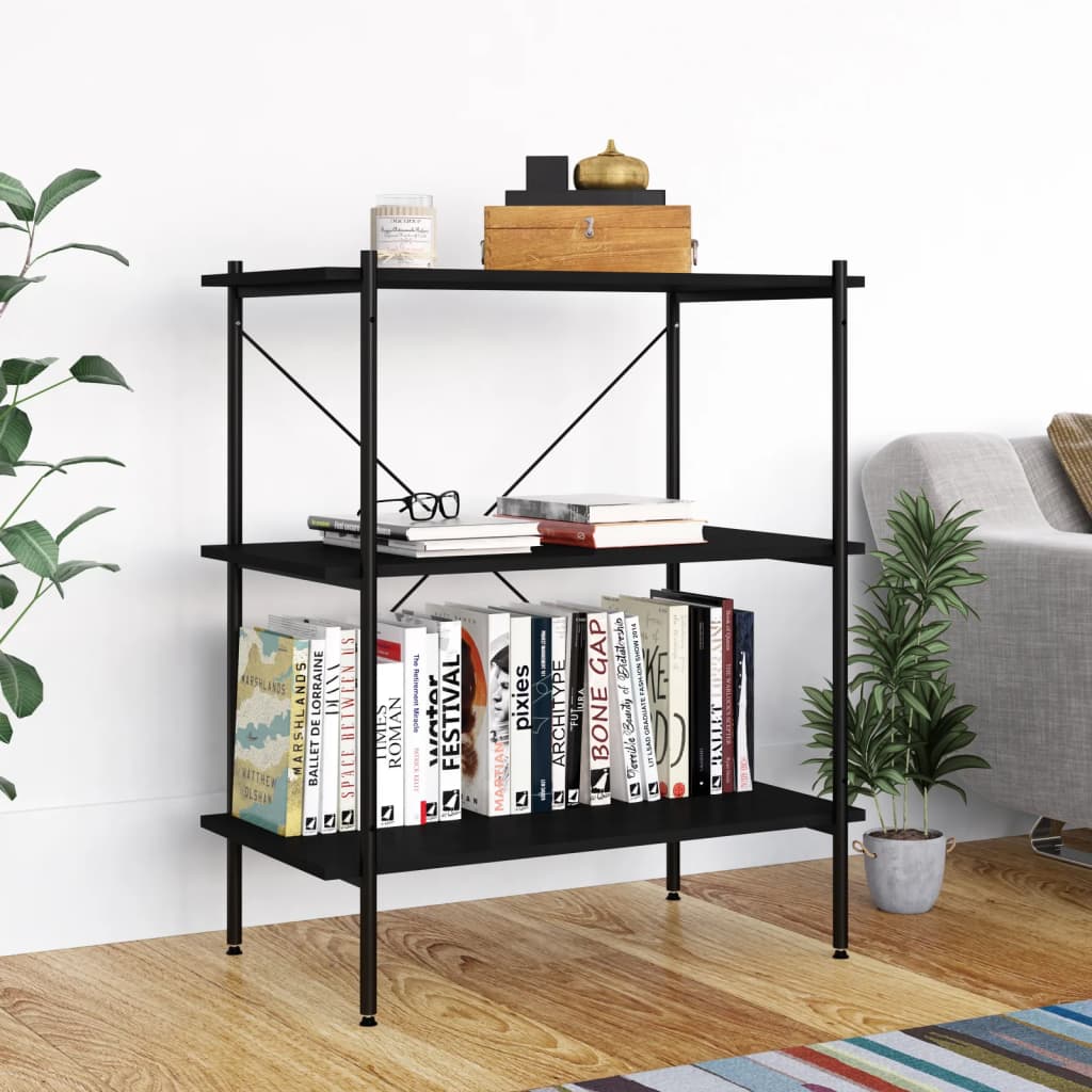 Opbergrek 3-laags 80x40x92 cm zwart is nu te koop bij PeponiXL, paradijselijk wonen!