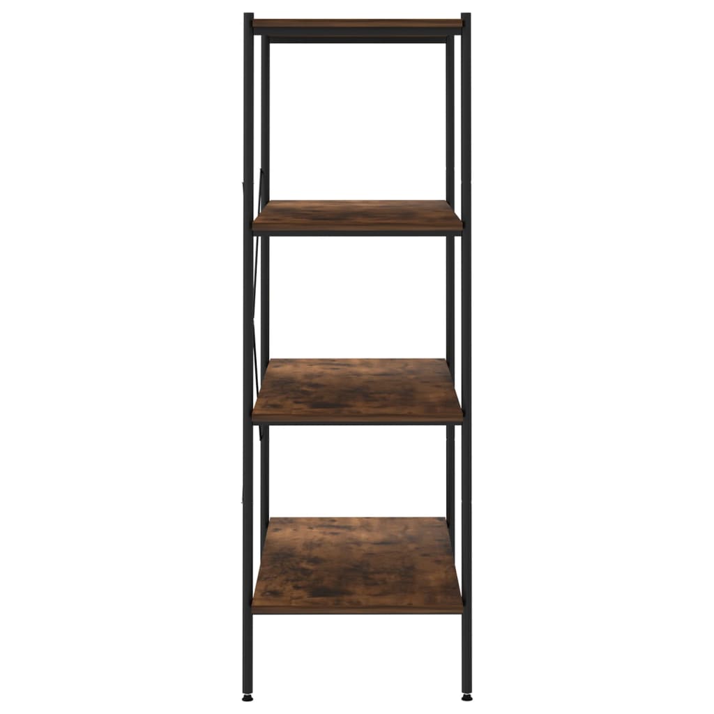 Opbergrek 4-laags 80x40x130 cm zwart en naturel is nu te koop bij PeponiXL, paradijselijk wonen!