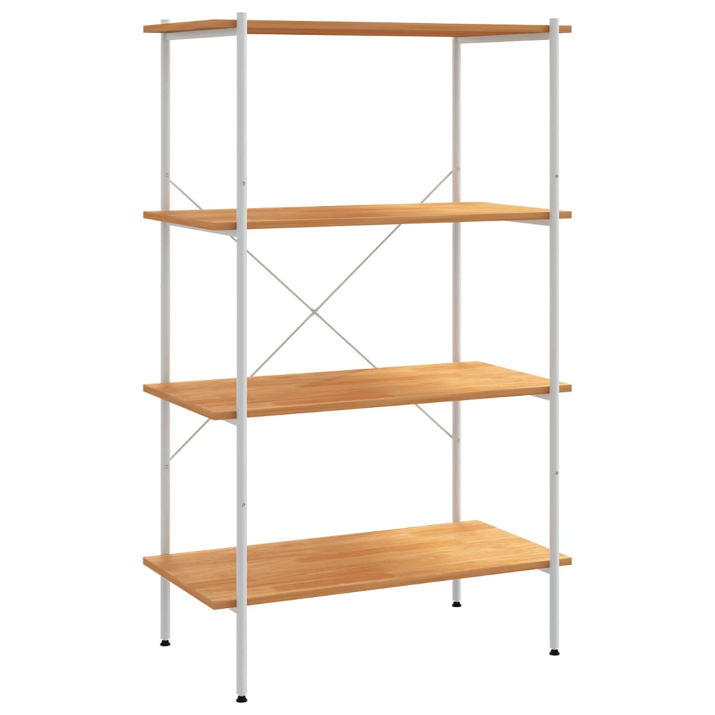 Opbergrek 4-laags 80x40x130 cm wit en eikenkleurig is nu te koop bij PeponiXL, paradijselijk wonen!