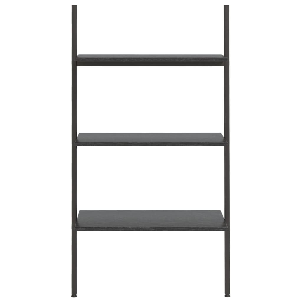 Ladderrek met 3 schappen 64x34x116 cm zwart is nu te koop bij PeponiXL, paradijselijk wonen!