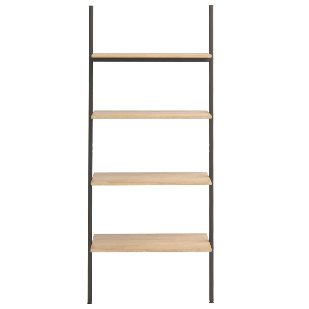 Ladderrek met 4 schappen 64x34x150,5 cm lichtbruin en zwart is nu te koop bij PeponiXL, paradijselijk wonen!