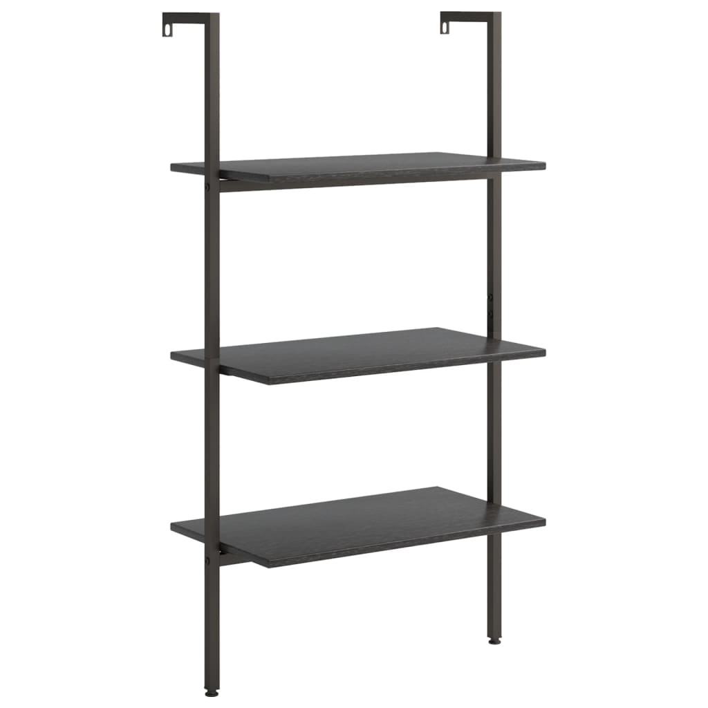 Ladderrek met 3 schappen 64x35x120,5 cm zwart is nu te koop bij PeponiXL, paradijselijk wonen!