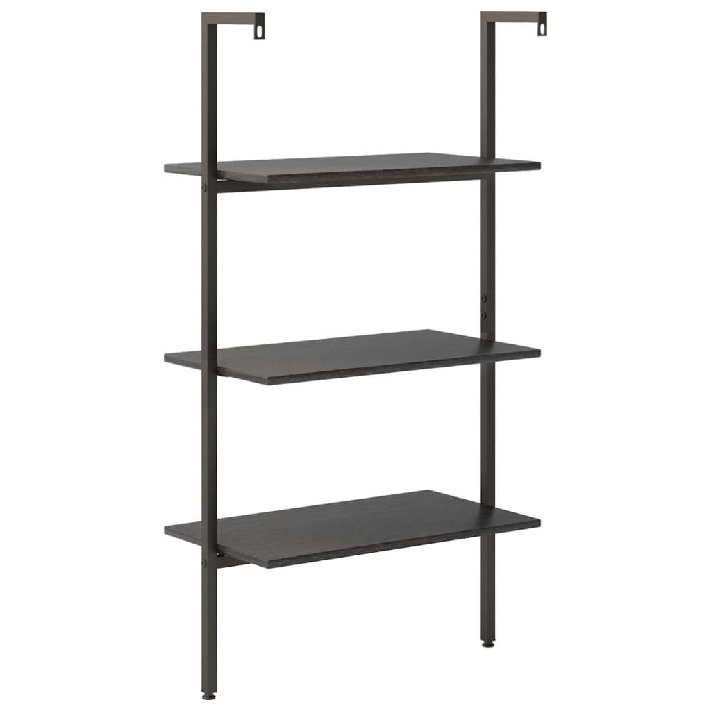 Ladderrek met 3 schappen 64x35x120,5 cm zwart is nu te koop bij PeponiXL, paradijselijk wonen!