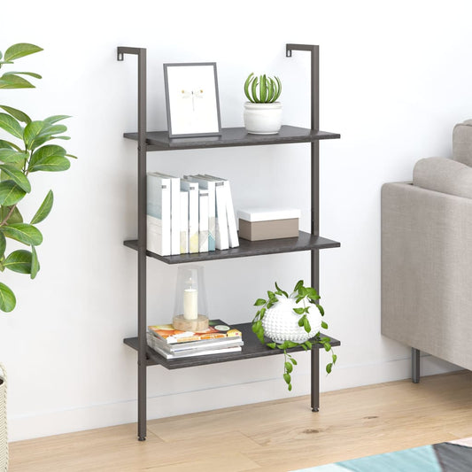 Ladderrek met 3 schappen 64x35x120,5 cm zwart is nu te koop bij PeponiXL, paradijselijk wonen!