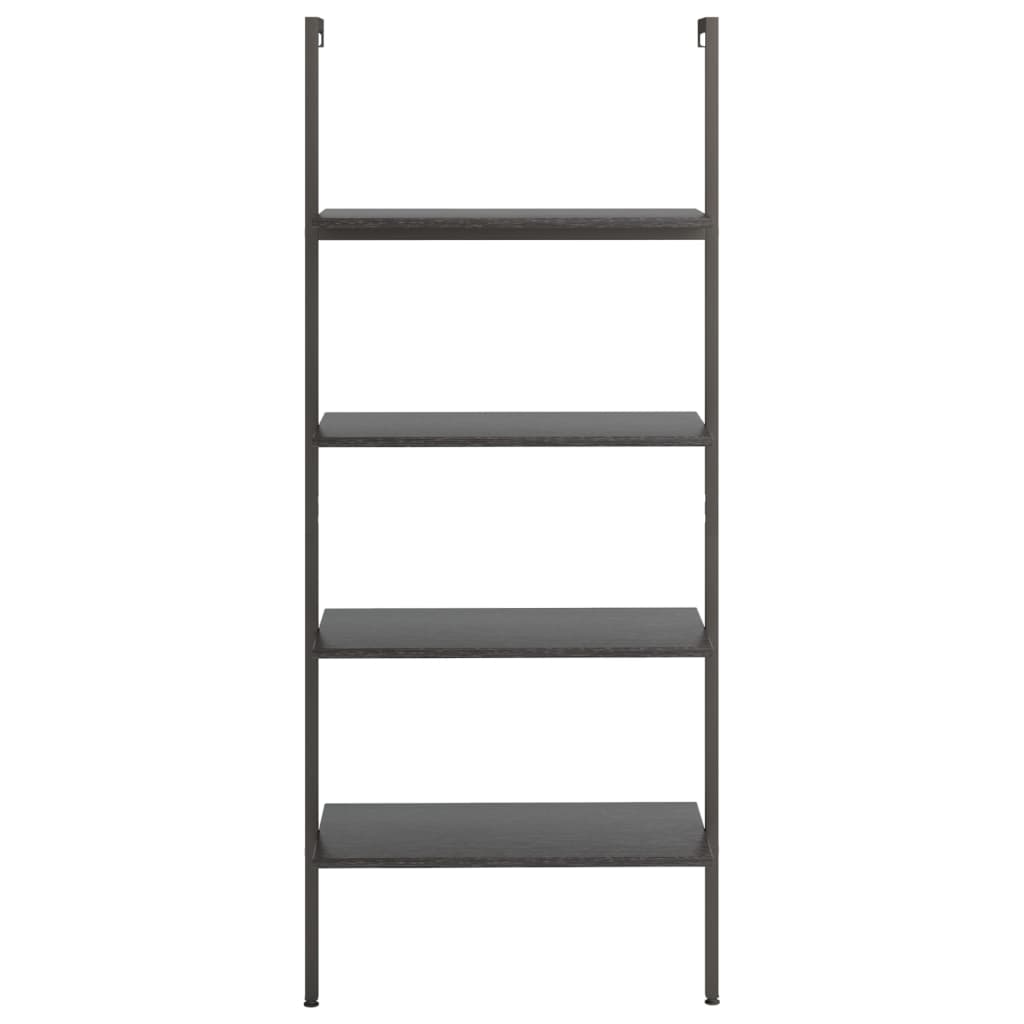 Ladderrek met 4 schappen 64x35x152,5 cm zwart is nu te koop bij PeponiXL, paradijselijk wonen!