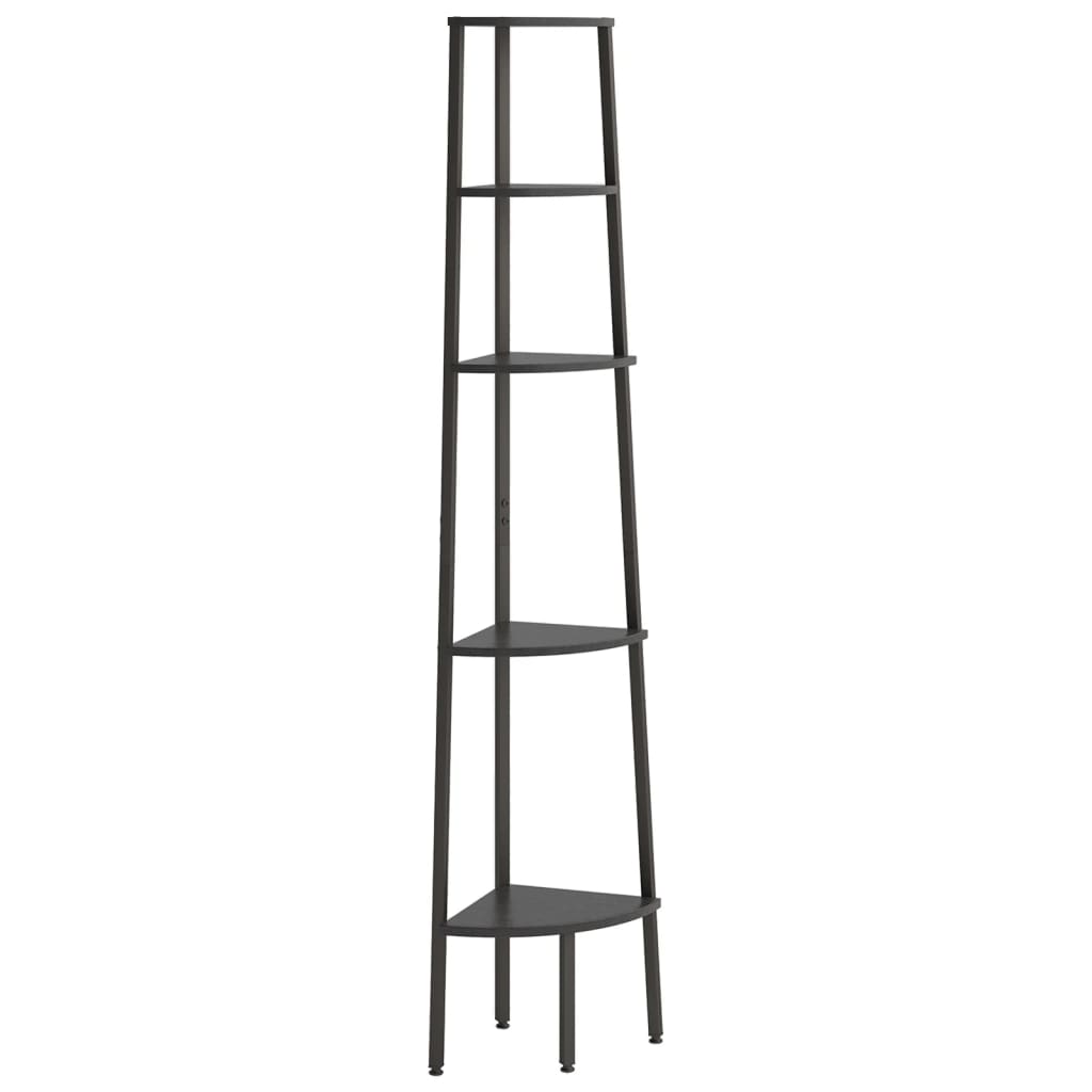 Hoekkastje met 5 schappen 45,5x31,5x180 cm zwart is nu te koop bij PeponiXL, paradijselijk wonen!
