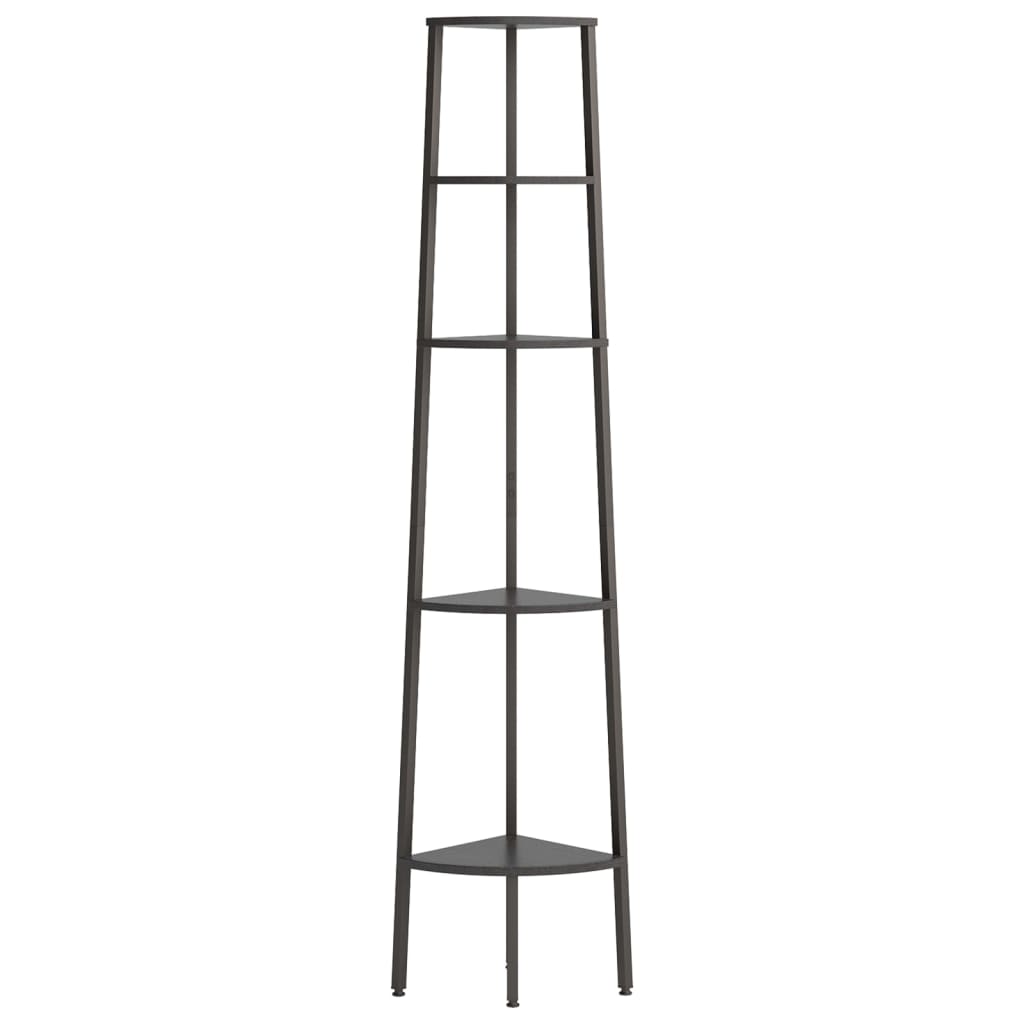 Hoekkastje met 5 schappen 45,5x31,5x180 cm zwart is nu te koop bij PeponiXL, paradijselijk wonen!