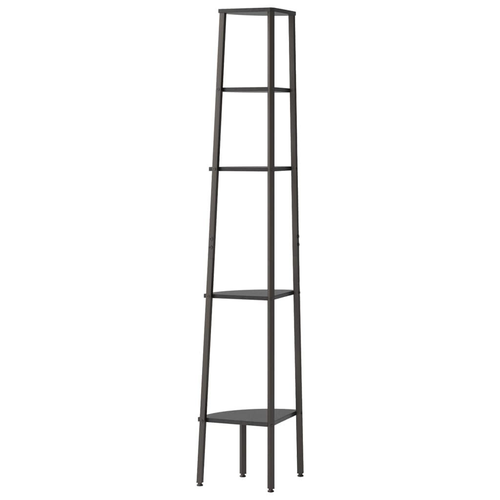 Hoekkastje met 5 schappen 45,5x31,5x180 cm zwart is nu te koop bij PeponiXL, paradijselijk wonen!