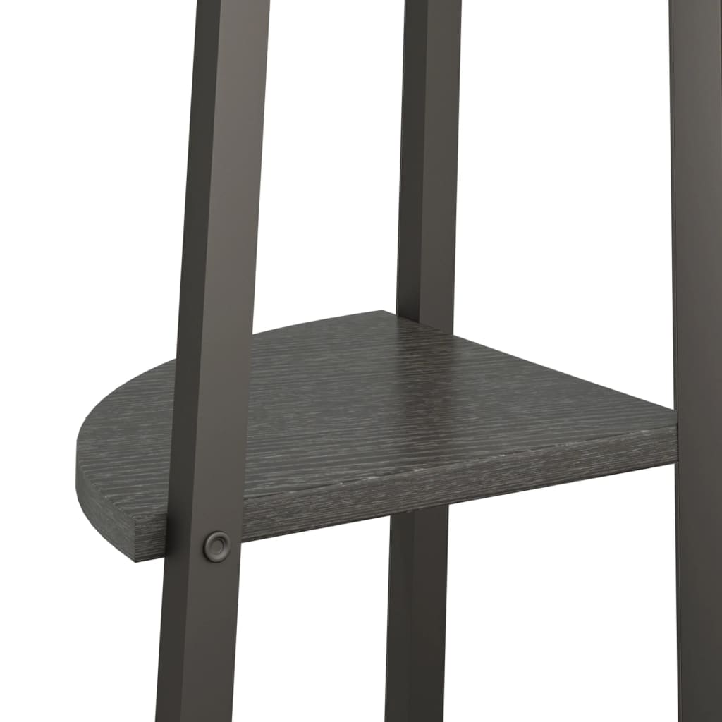 Hoekkastje met 5 schappen 45,5x31,5x180 cm zwart is nu te koop bij PeponiXL, paradijselijk wonen!