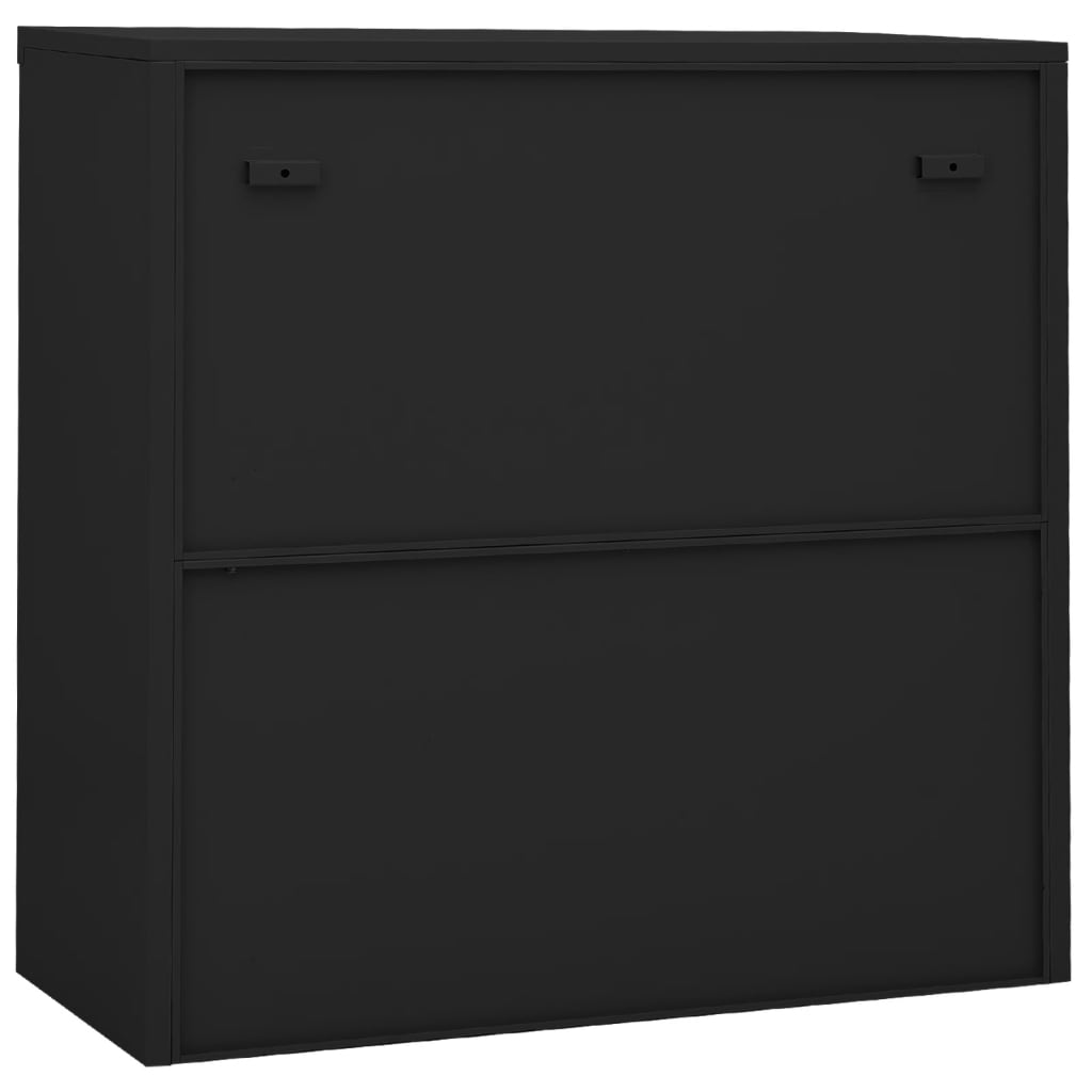 Kantoorkast met schuifdeuren 90x40x90 cm staal antracietkleurig is nu te koop bij PeponiXL, paradijselijk wonen!