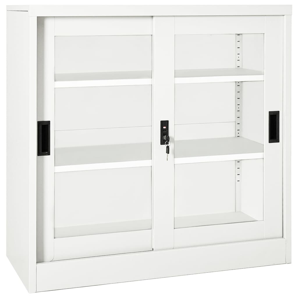 Roldeurkast 90x40x90 cm staal wit is nu te koop bij PeponiXL, paradijselijk wonen!