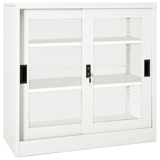 Roldeurkast 90x40x90 cm staal wit is nu te koop bij PeponiXL, paradijselijk wonen!