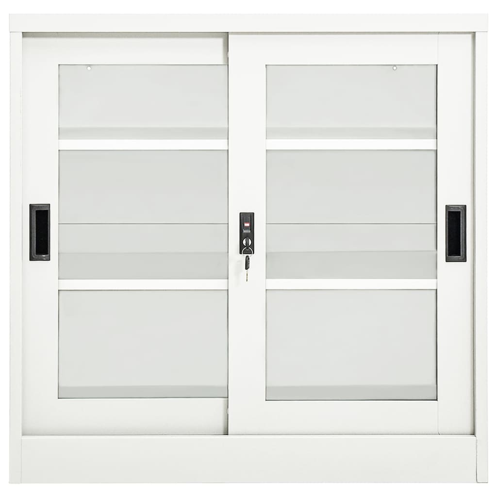 Roldeurkast 90x40x90 cm staal wit is nu te koop bij PeponiXL, paradijselijk wonen!