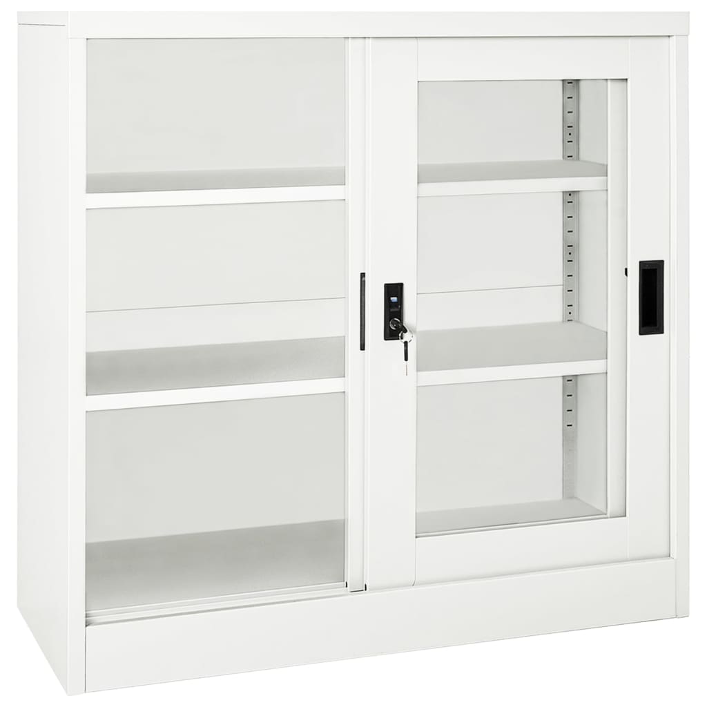 Roldeurkast 90x40x90 cm staal wit is nu te koop bij PeponiXL, paradijselijk wonen!