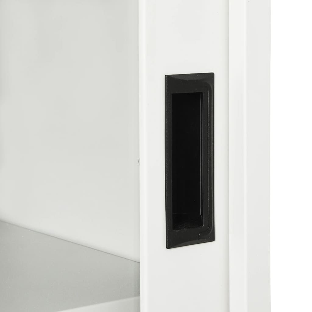 Roldeurkast 90x40x90 cm staal wit is nu te koop bij PeponiXL, paradijselijk wonen!