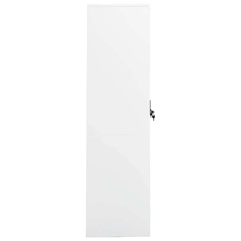 Kledingkast 80x50x180 cm staal wit is nu te koop bij PeponiXL, paradijselijk wonen!