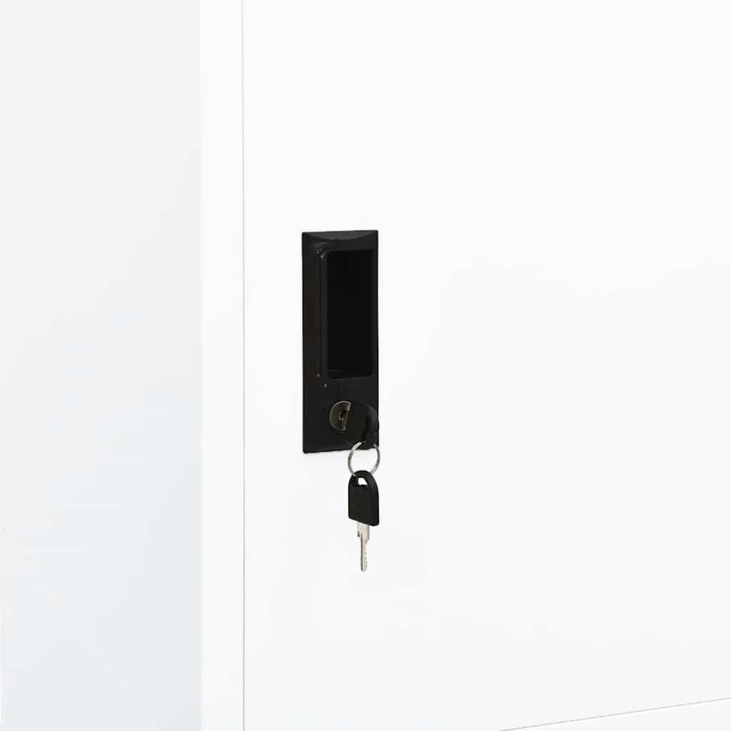 Kledingkast 80x50x180 cm staal wit is nu te koop bij PeponiXL, paradijselijk wonen!