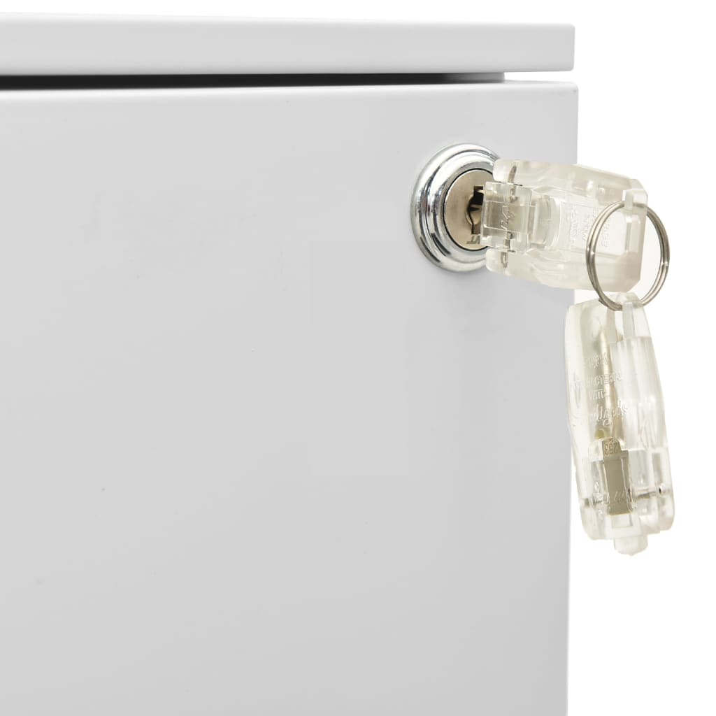 Ladeblok verrijdbaar 39x45x60 cm staal lichtgrijs is nu te koop bij PeponiXL, paradijselijk wonen!