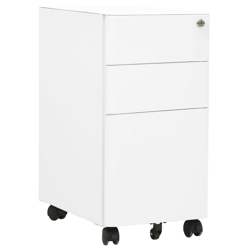 Ladeblok verrijdbaar 39x45x59 cm staal wit is nu te koop bij PeponiXL, paradijselijk wonen!