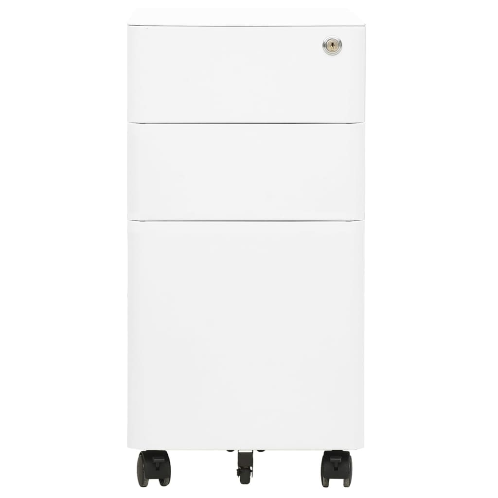 Ladeblok verrijdbaar 39x45x59 cm staal wit is nu te koop bij PeponiXL, paradijselijk wonen!