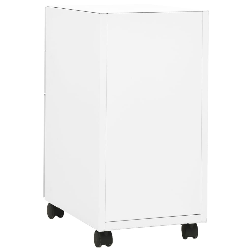 Ladeblok verrijdbaar 39x45x59 cm staal wit is nu te koop bij PeponiXL, paradijselijk wonen!