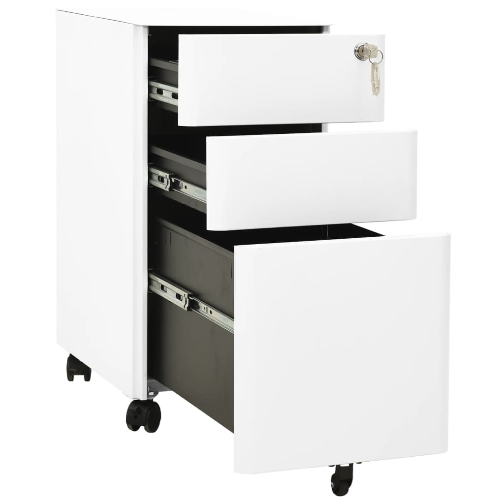 Ladeblok verrijdbaar 39x45x59 cm staal wit is nu te koop bij PeponiXL, paradijselijk wonen!