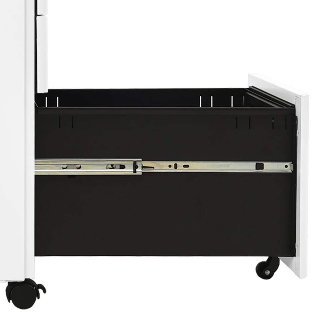 Ladeblok verrijdbaar 39x45x59 cm staal wit is nu te koop bij PeponiXL, paradijselijk wonen!