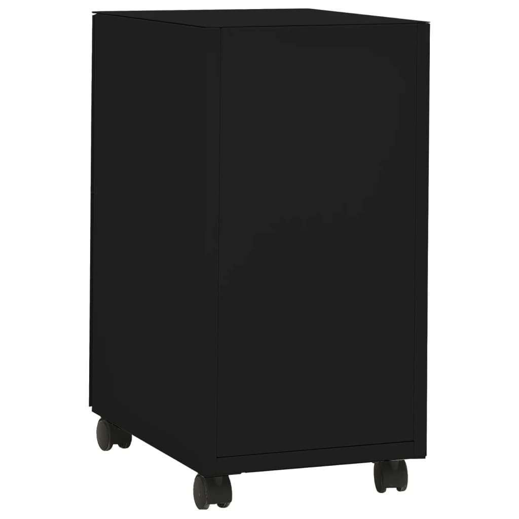 Ladeblok verrijdbaar 30x45x59 cm staal zwart is nu te koop bij PeponiXL, paradijselijk wonen!
