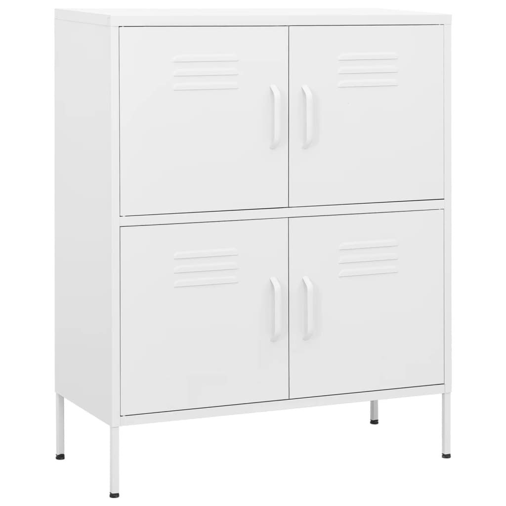 Opbergkast 80x35x101,5 cm staal wit is nu te koop bij PeponiXL, paradijselijk wonen!
