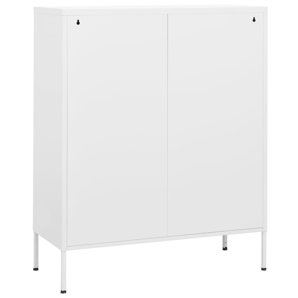 Opbergkast 80x35x101,5 cm staal wit is nu te koop bij PeponiXL, paradijselijk wonen!