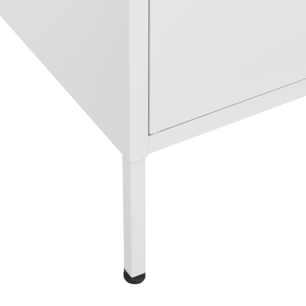 Opbergkast 80x35x101,5 cm staal wit is nu te koop bij PeponiXL, paradijselijk wonen!