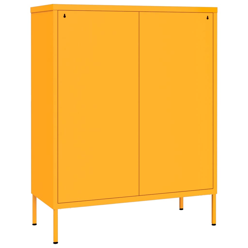 Ladekast 80x35x101,5 cm staal mosterdgeel is nu te koop bij PeponiXL, paradijselijk wonen!