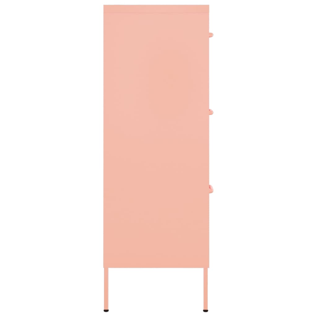 Ladekast 80x35x101,5 cm staal roze is nu te koop bij PeponiXL, paradijselijk wonen!
