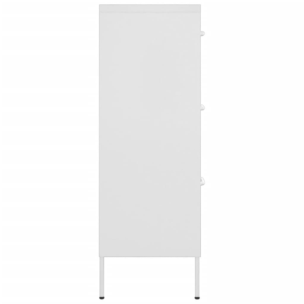 Ladekast 80x35x101,5 cm staal wit is nu te koop bij PeponiXL, paradijselijk wonen!