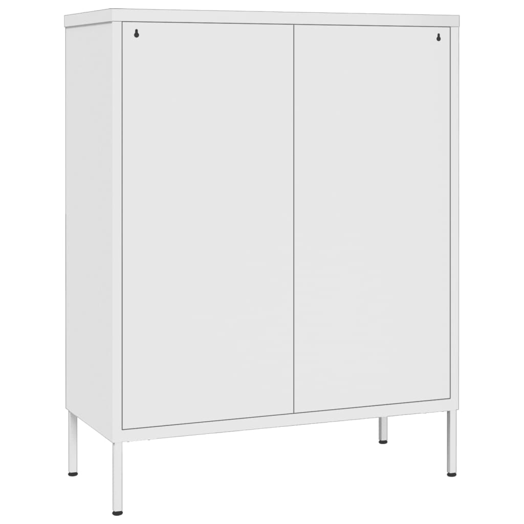 Ladekast 80x35x101,5 cm staal wit is nu te koop bij PeponiXL, paradijselijk wonen!