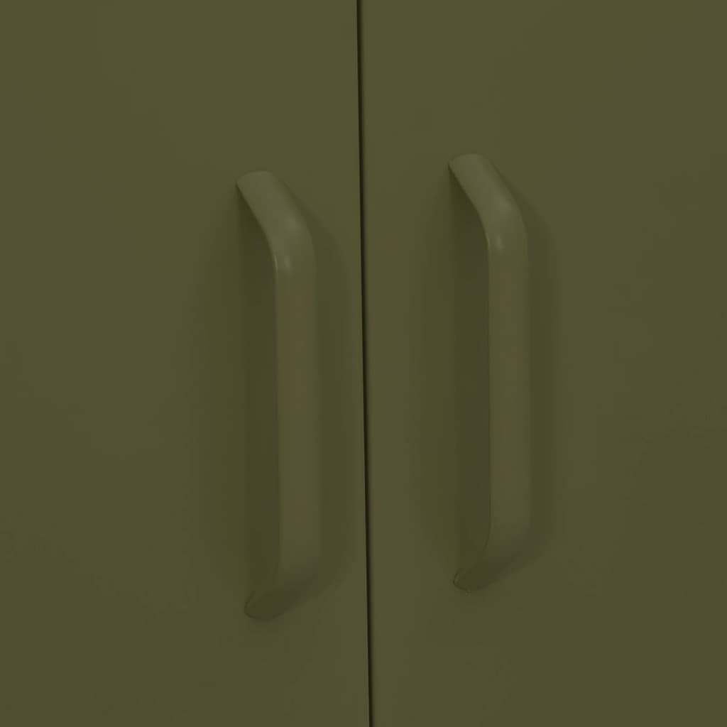 Opbergkast 80x35x101,5 cm staal olijfgroen is nu te koop bij PeponiXL, paradijselijk wonen!